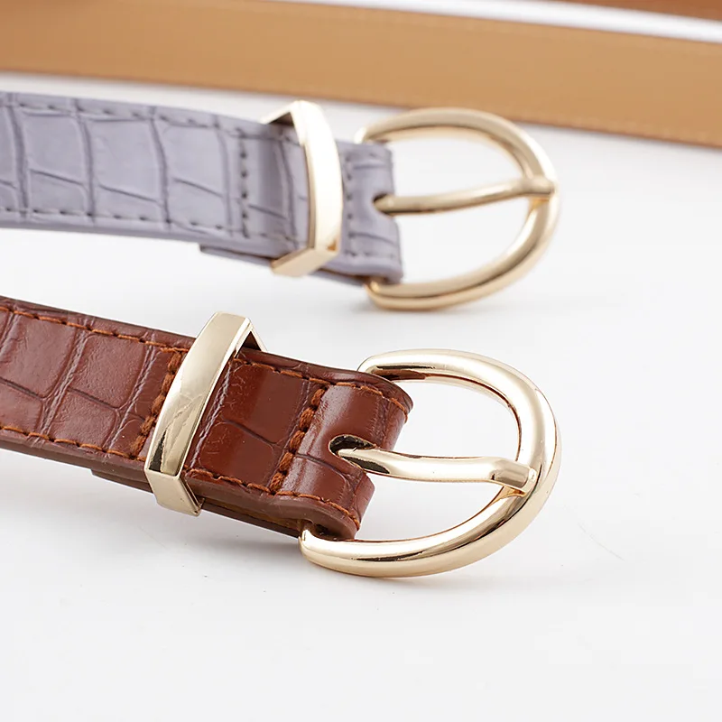 

women new Design Belt female fashion crocodile pattern Metal buckle leather Strap waist belt jeans Waistband dress Decoration