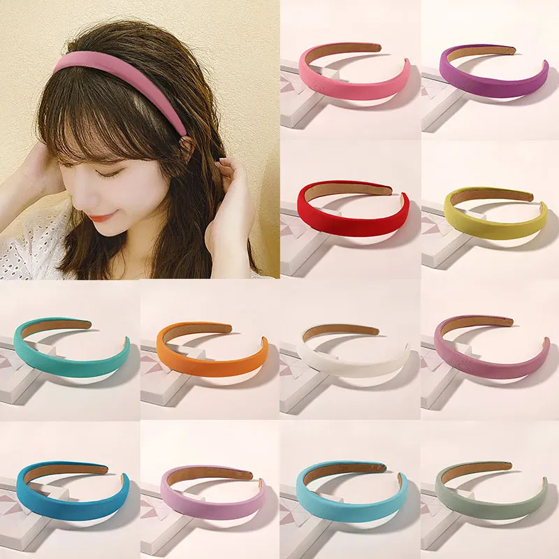 

Solid Candy Color Head Hoop Sponge Non-slip Hair Hoop Wash Face Headbands DIY Hair Accessories Fashion Headwear for Women Girls