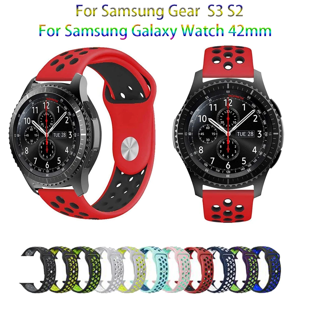 Фирменный силиконовый ремешок для xiaomi huami Amazfit bip Watch Band 20 22 мм samsung gear sport S3 S2 Frontier
