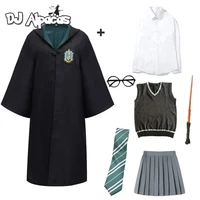 kids adult robe cloak costume for children men women magic school uniform cosplay halloween costume accessories