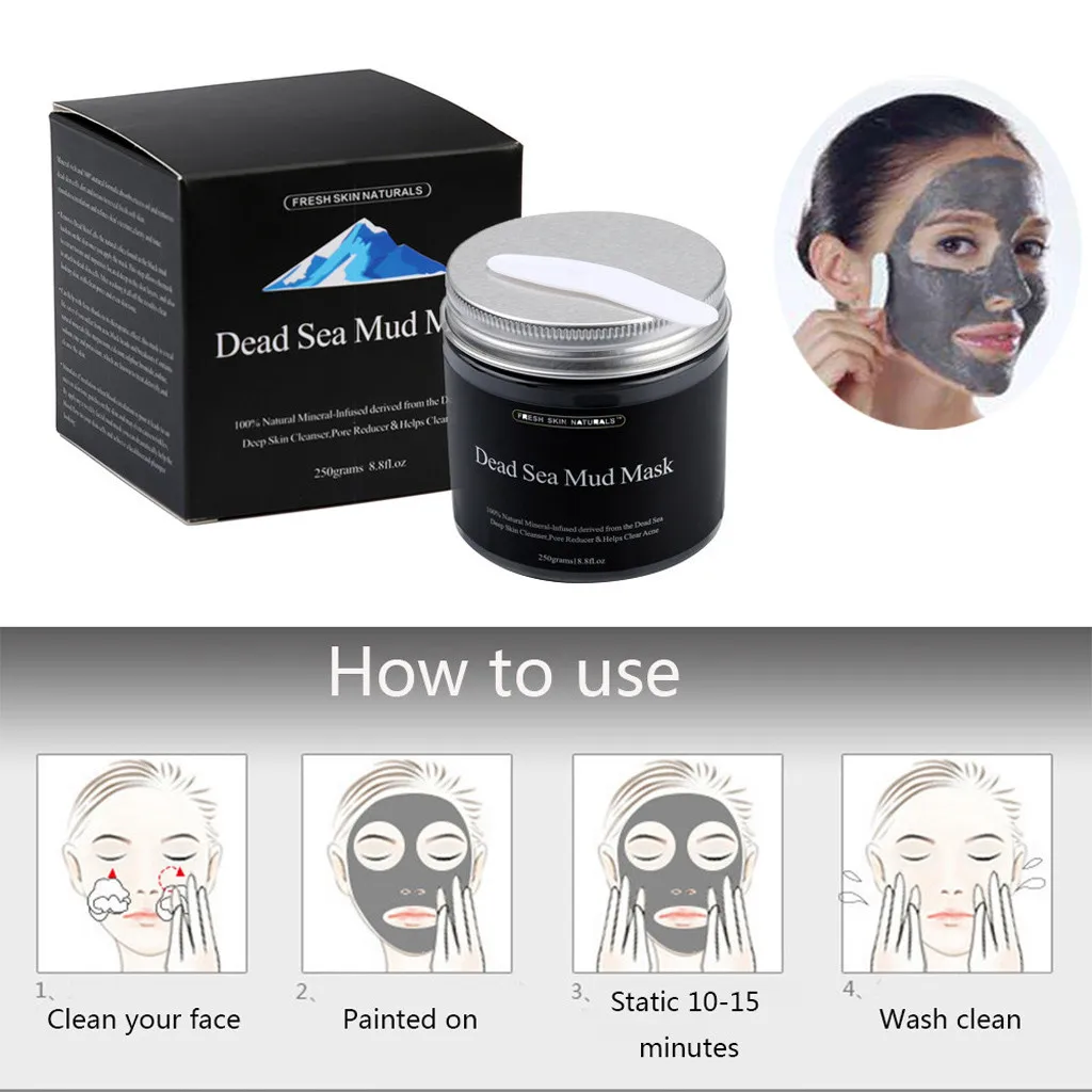 

Dead Sea Mud Mask Natural Wrinkle Exfoliation Beauty Facial Treatment Nourishing Machiagem Skin Care