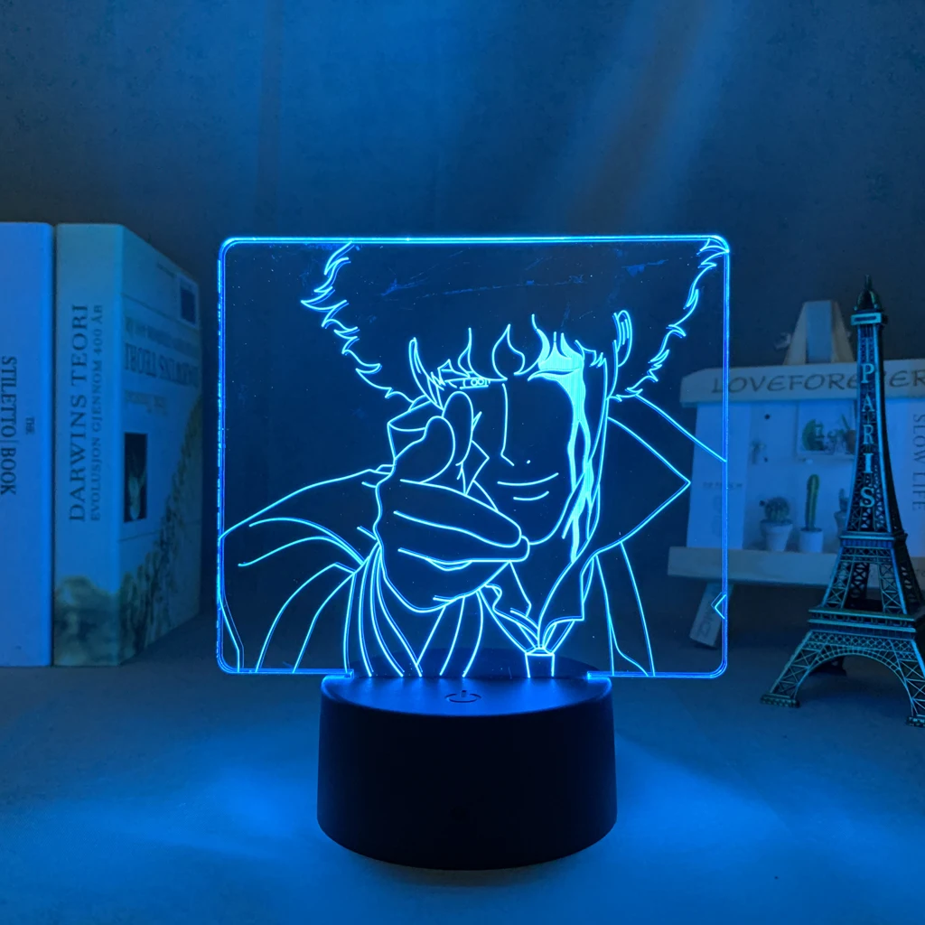 

Anime Led Lamp Cowboy Bebop Spike Spiegel for Bedroom Decor Light Battery Powered Birthday Gift Manga 3d Light Cowboy Bebop