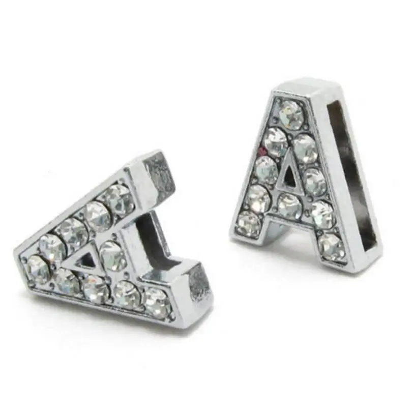 A Z прозрачные кристаллы буквы слайды Подвески Стразы начальный Алфавит слайдер