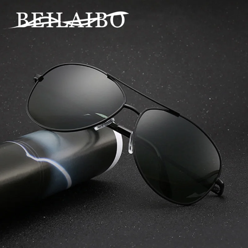 Черные мужские очки для вождения поляризационные солнцезащитные активного