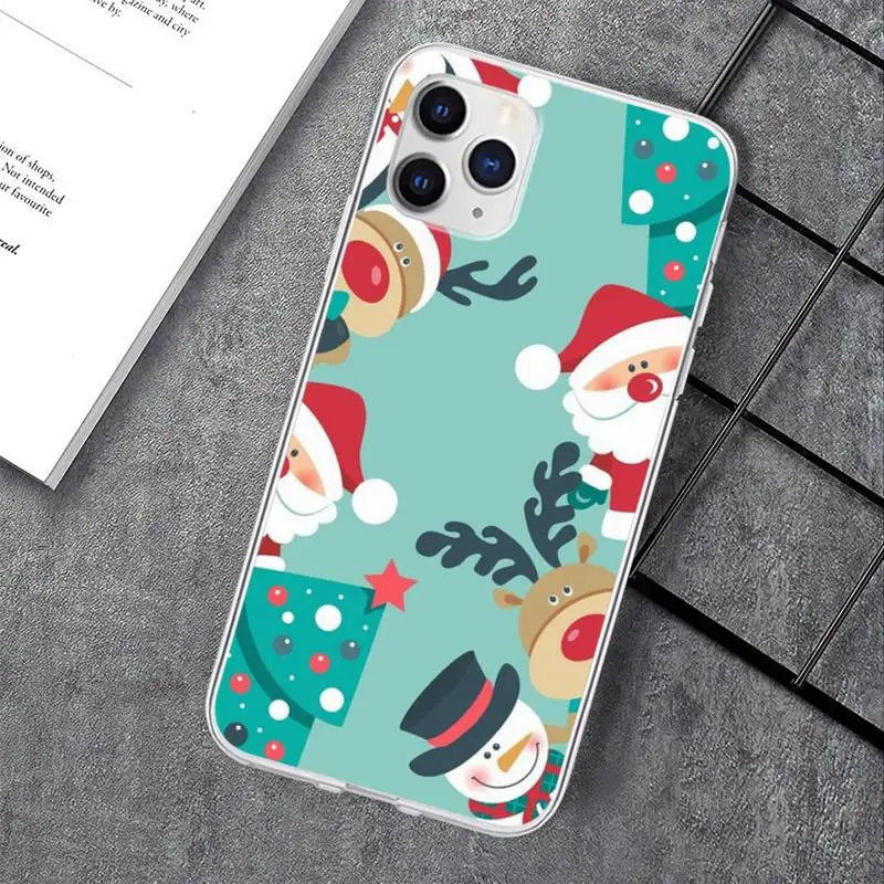 

Christmas Transparent Mobile Phone Cover For Huawei P20 P40 Lite P30 Pro P Smart 2019 Honor 10 10i 20 Lite Clear Case