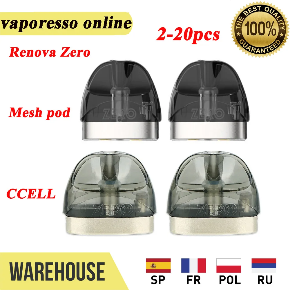 Оригинальный картридж Vaporesso Renova Zero Pod Емкость 2 мл и 1.0ohm CCELL/сетчатая катушка