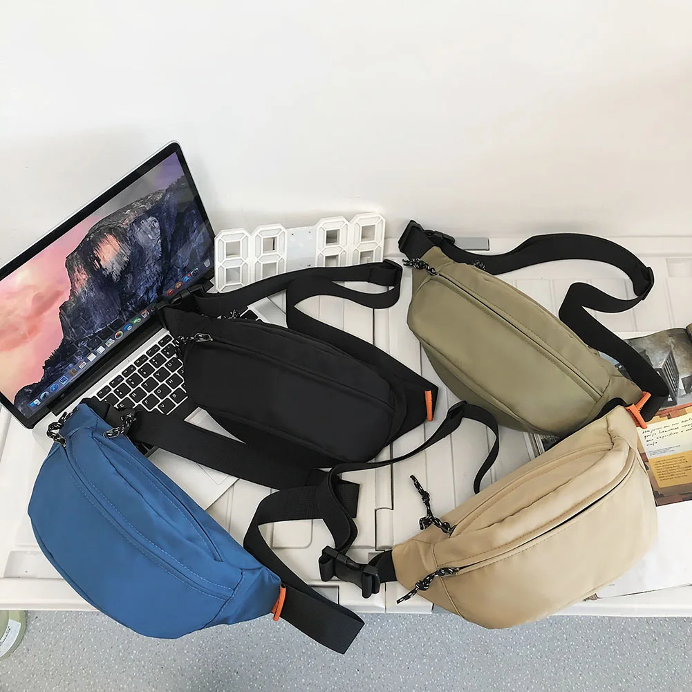 

Поясная сумка для мужчин и женщин, повседневный большой кошелек на ремне для телефона, холщовая дорожная бананка для телефона в уличном сти...