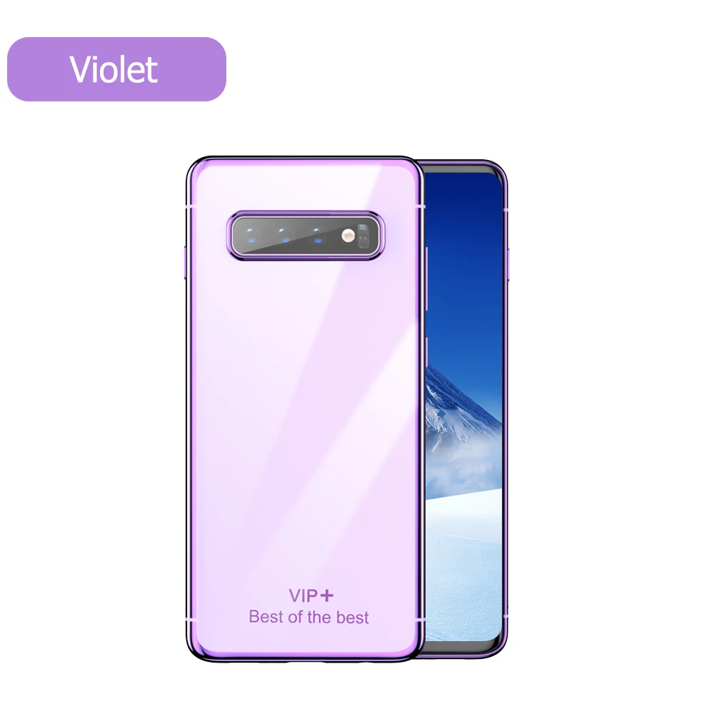 Роскошный Блестящий Мягкий чехол для samsung galaxy S10 S9 Plus S10e A30 A40 A50 A70 Note9, Ультратонкий силиконовый чехол для сотового телефона - Цвет: Фиолетовый