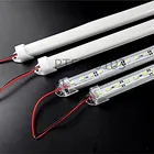 5-10 шт. * 50 см DC12V SMD 5730 Светодиодная Жесткая светодиодная лента, алюминиевый корпус + крышка ПК, светодиодный светсветильник льник 5730