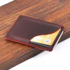Кожаный мужской чехол-кошелек SIKU, чехол ручной работы с отделением для удостоверения личности и карт