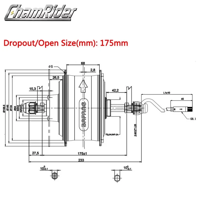 Кассета двигателя BAFANG велосипед на толстых покрышках комплект