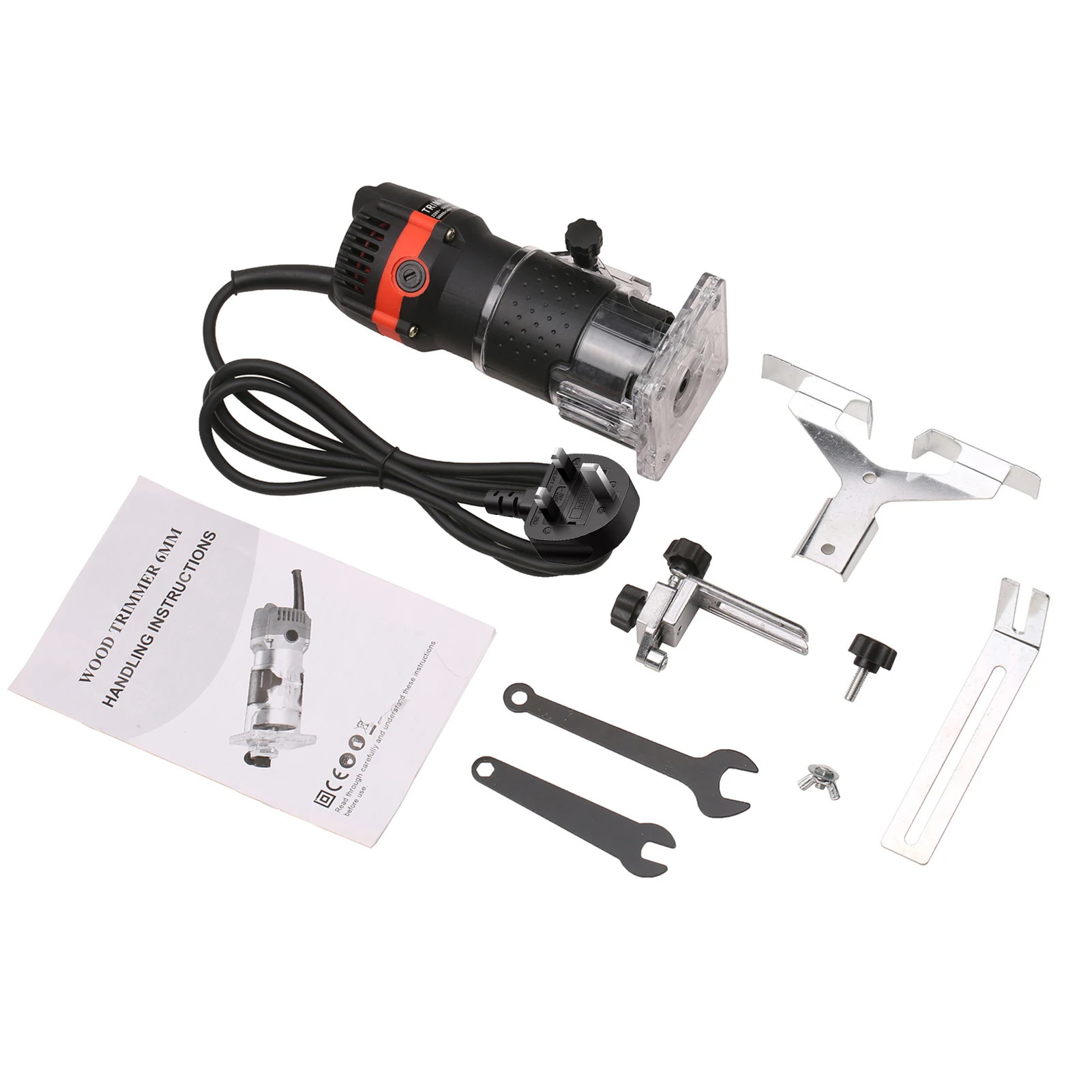 

800W 30000r/min Electric Wood Trimmer Wood Router Laminate Trimmer Professional Slotting Trimming Grooving Machine