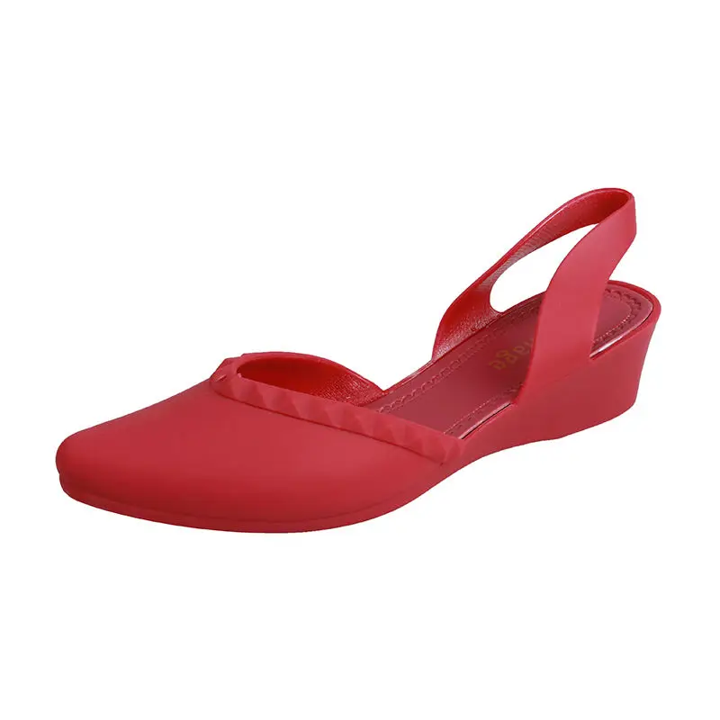 Женские клоги Прозрачные сандалии на нескользящей подошве 2021 женские с плоской