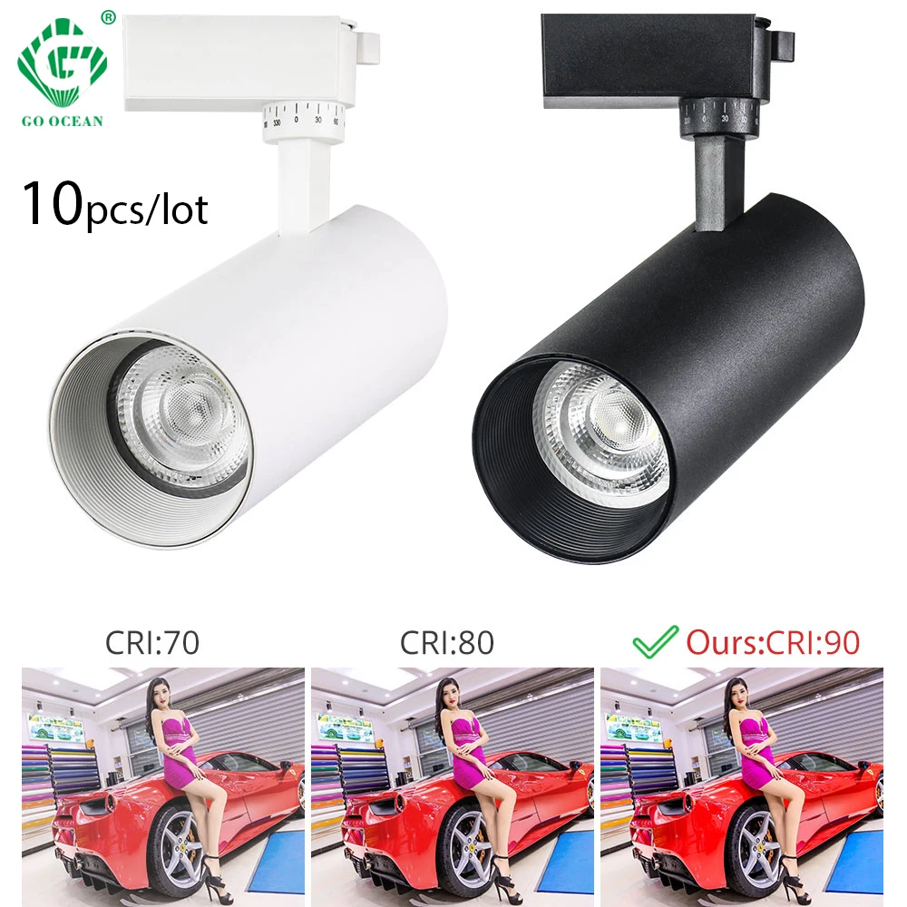 Трековый светодиодный светильник с монолитным блоком светодиодов s