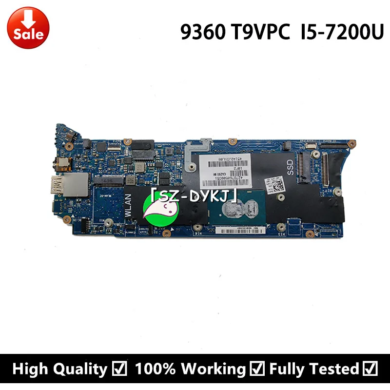 

For Dell XPS 13 9360 Laptop Motherboard 8GB i5-7200U CPU CAZ00 LA-D841P T9VPC 0T9VPC CN-0T9VPC notebook pc mainboard