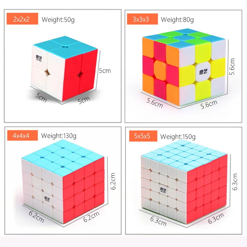 Новинка куб Qiyi 3x3x3 волшебный Warrior S без наклеек 2x2x2 Кубики-головоломки Qidi 4x4x4 Qiyuan