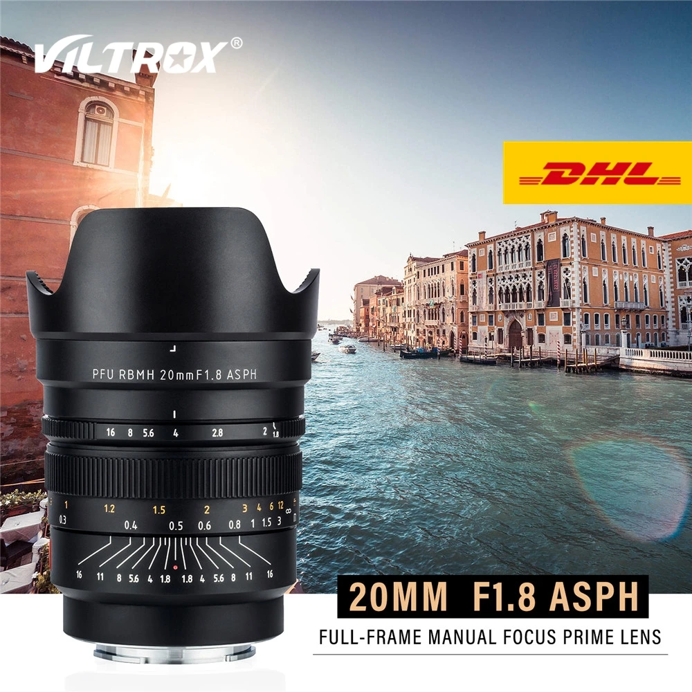 Viltrox 20 мм f1.8 ASPH ручной фокус полная Рамка фиксированный широкоугольный объектив