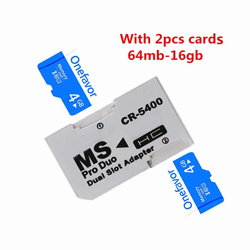 Акция! Двойной 2 слота MS Card Pro Duo адаптер Micro TF 64 МБ 16 ГБ карта памяти на карту для