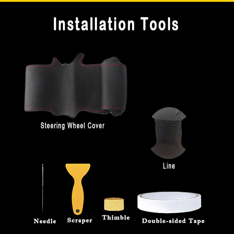 

Car Braid On The Steering Wheel Cover for Buick Excelle 2015-2017 Auto Braiding Wheel Covers Car-styling Interior Accessories