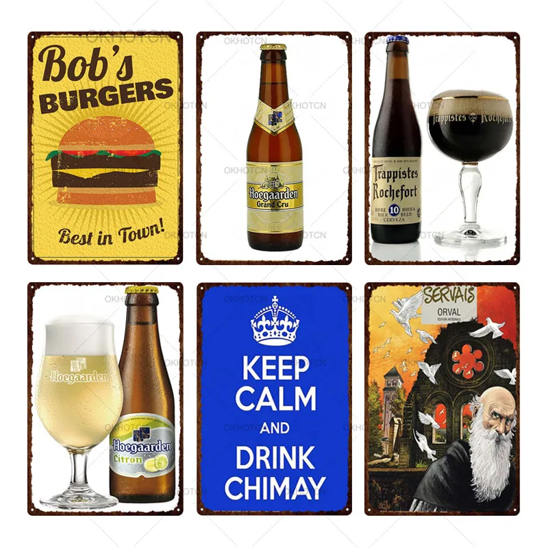 Винтажные жестяные Плакаты для фаст-фуда художественные кофе пива гамбургеров