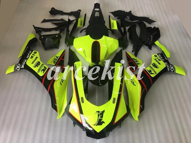 

Новый ABS литьевая форма обтекатель комплект 100% подходит для YAMAHA YZF - R1 2015 2016 YZF R1 15 16 YZF1000 флуоресцентный зеленый на заказ