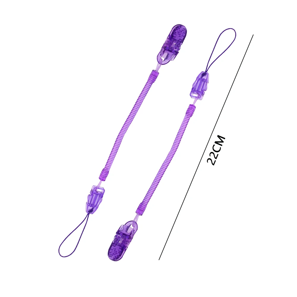 3-Purple Детская Соска с зажимом, цепочка для младенцев, держатель для соски с деревянными бусинами и кристаллами, ремешок для соски, металлические зажимы для соски, цепочка для соски - Цвет: 3-Purple