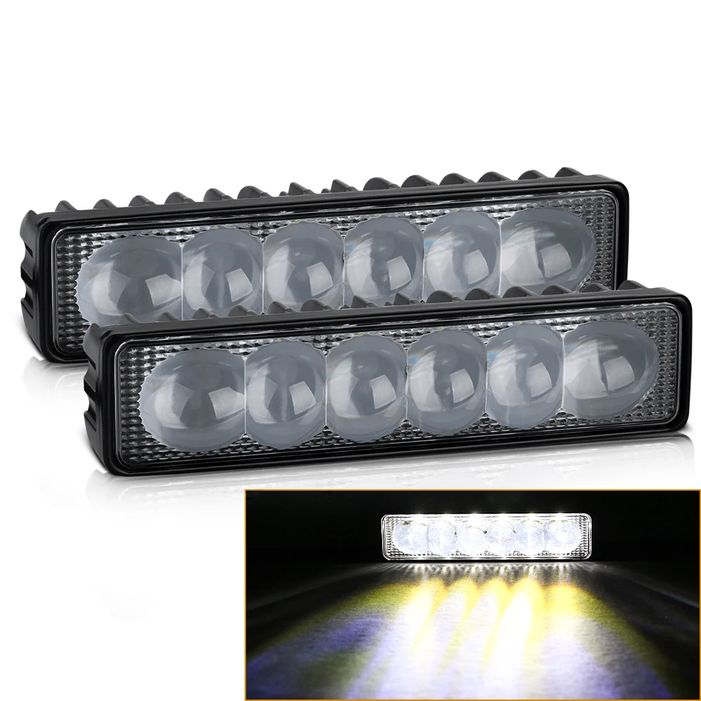 

LED Headlights 18W For Auto Motorcycle Truck Boat Tractor Trailer Offroad Working Light 6 LED Work Light Spotlight Work Light 6D