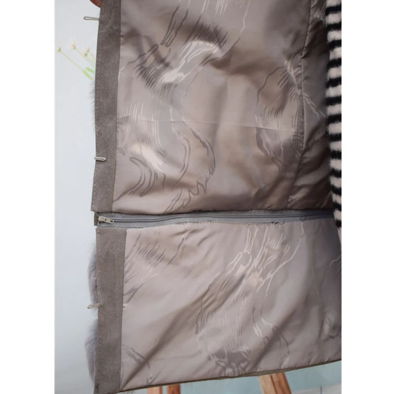 Natural Fox Fur Vest Real Coat Female Coats Fur jackets High quality leather vest 100% Real Fur vest aTwo ways to wear 70cm 90cm