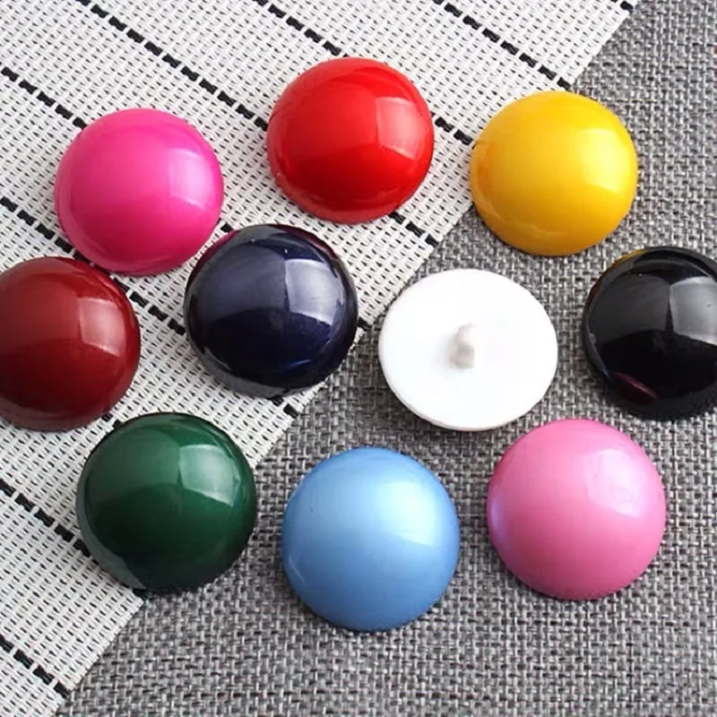

10pcs Color Mushroom Buttons Acrylic High Foot Button Shirt Coat Sweater Clothes Decorative Button Accessories Wholesale