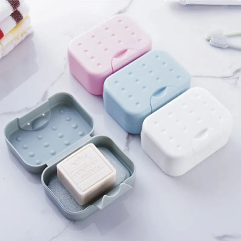 

Travel Portable Sealed Waterproof Soap Box Dish Case Holder Hygienic Easy To Carry Plastic Case Container With Lid Lock Design