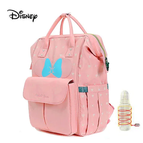 With Hook Сумка для подгузников disney, рюкзак для мам, Детская сумка для мам, сумка для подгузников для ухода за ребенком, дорожная коляска с USB подогревом,, 1 крючок - Цвет: With Hook