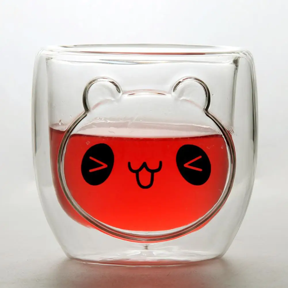 Изолированная двухслойная стеклянная кружка термостойкая кофейная чашка