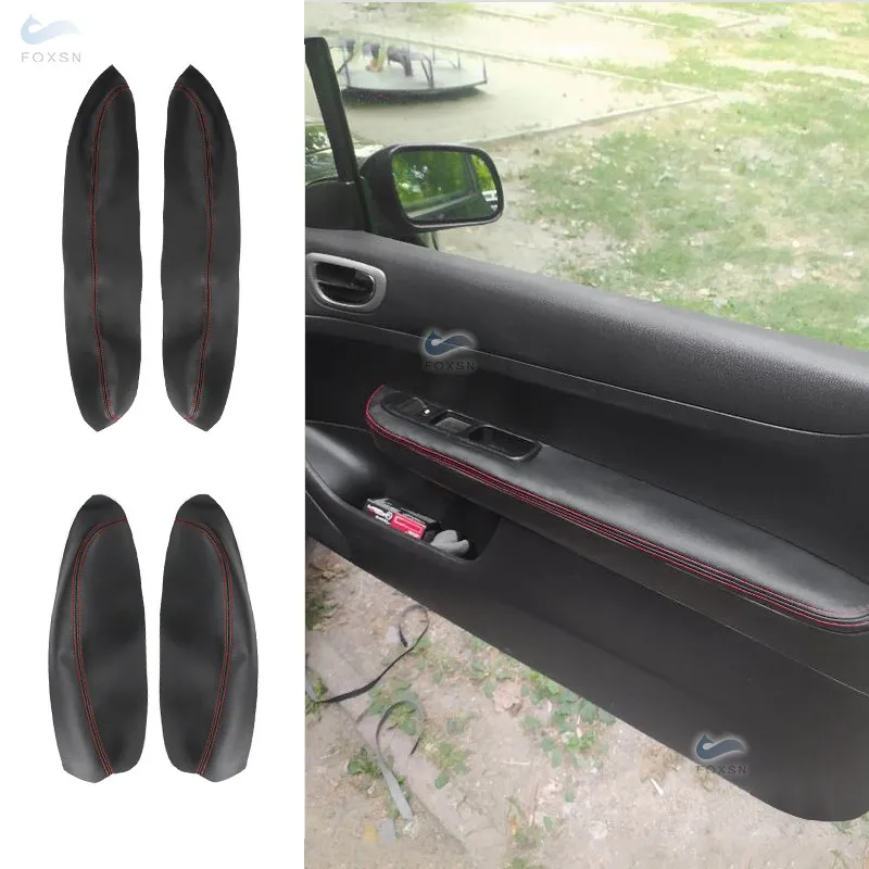 

Только 3 двери автомобильные аксессуары из микрофибры кожаный подлокотник для интерьера двери панель наклейка Накладка для Peugeot 307 2004 - 2013