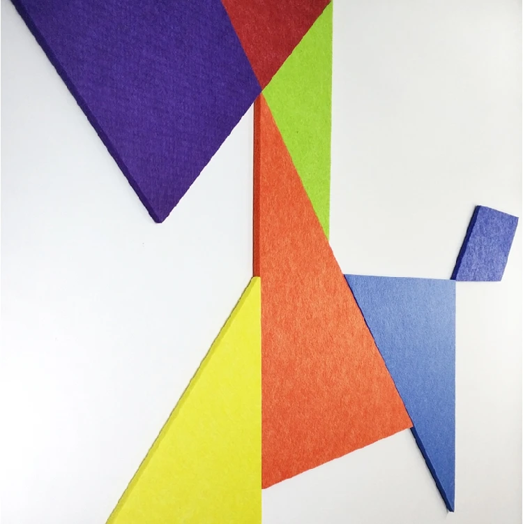 Новинка 9 мм фетровая ткань Tangram Pantern ручной работы дизайнерский Сделай Сам креативный интересный Фотофон для стен