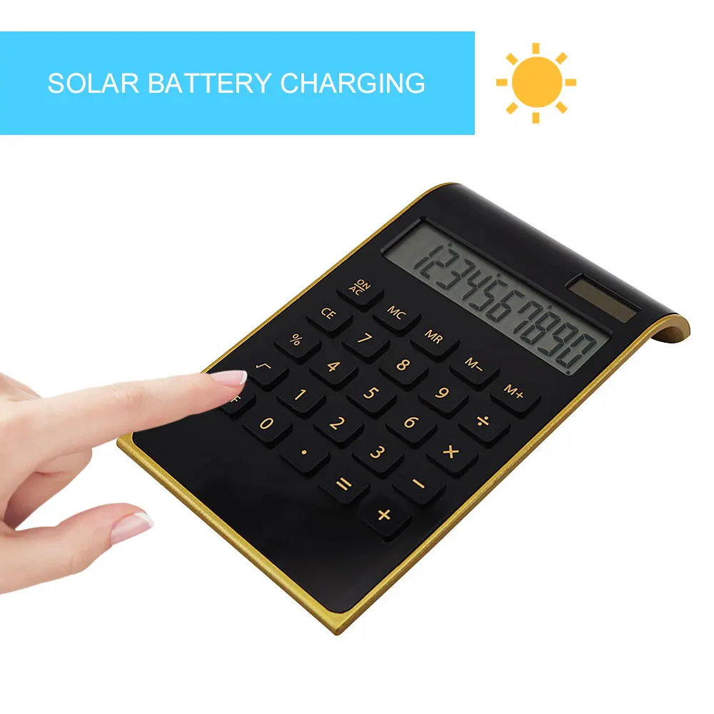 Калькулятор Solar Enengery двухрежимный Портативный Ультратонкий счетчик с дуговым