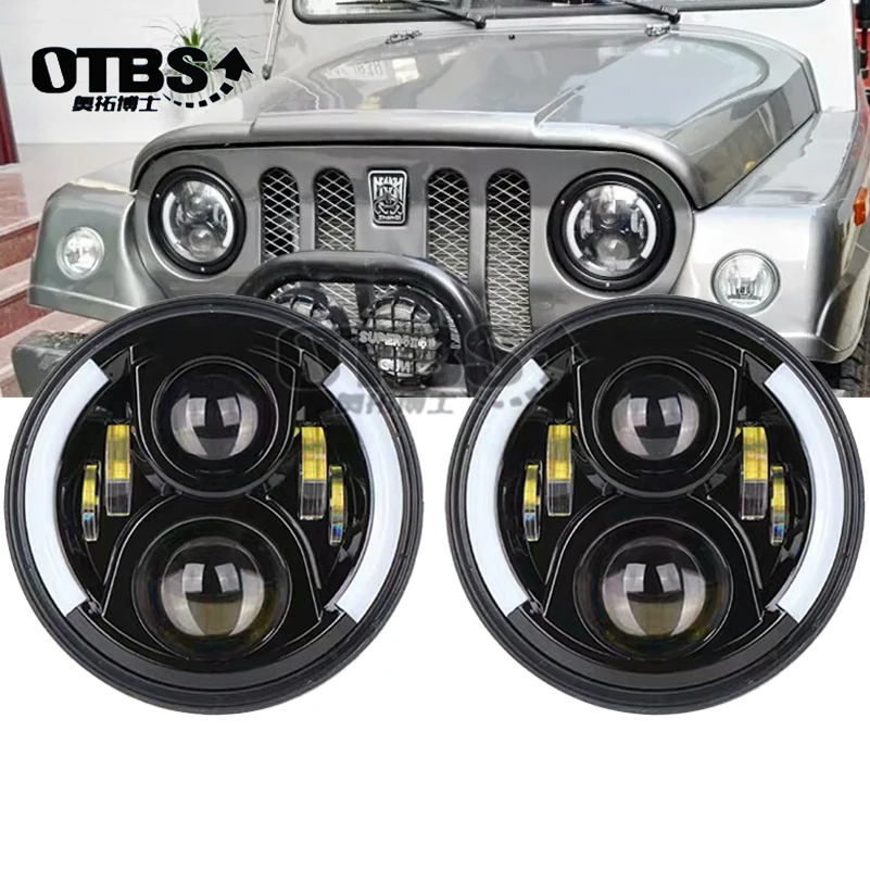 Пара 7 &quotМоре светодиодный луч указатель поворота Halo фар для Мазда Miata MX5 1990 1997 Lada