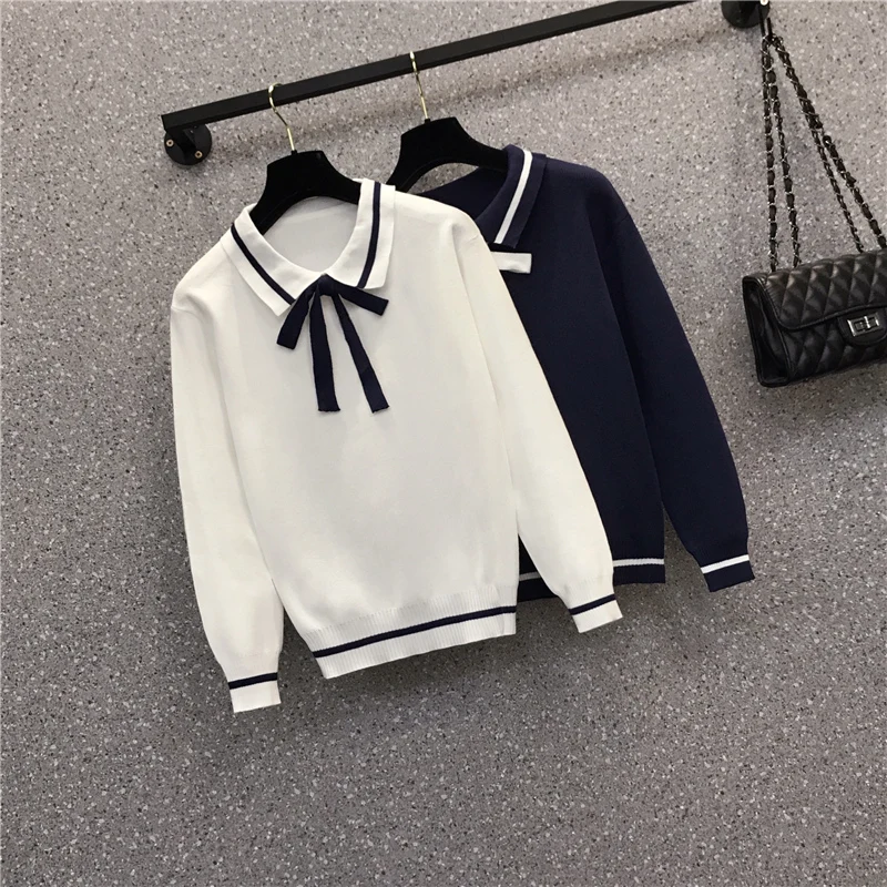 

College style Pullovers female autumn and winter Korean version loose and thin hedging student Pullovers coat bottoming top