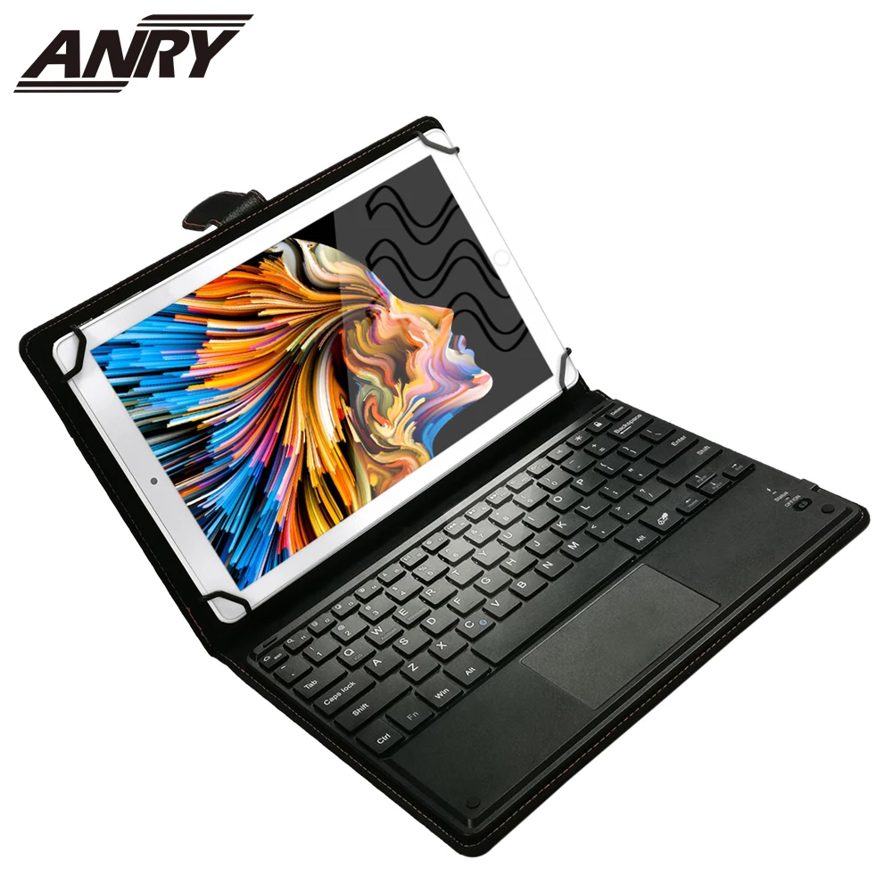 ANRY Планшеты Android 10 дюймов 4G Телефонный звонок Восьмиядерный 4 Гб+ 64 Гб планшет 10,1 ПК с сенсорной клавиатурой две sim-карты WiFi Bluetooth