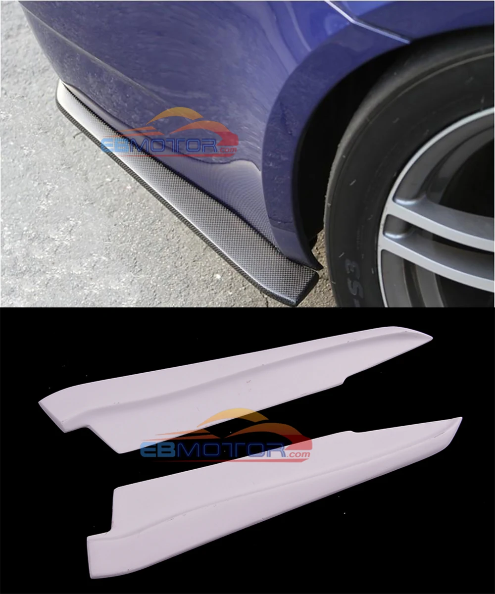 Окрашенный Стекловолокно Задний бампер боковой сплиттер спойлер расширения 1