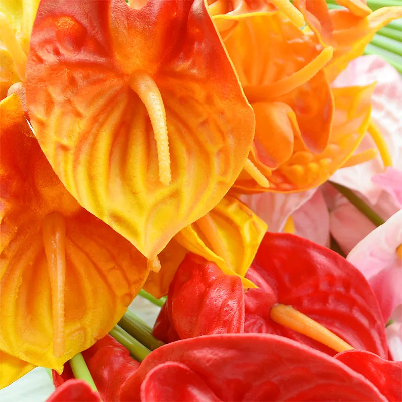 5 шт. антуриум Калла Лилия искусственный цветок горшечные растения гостиная