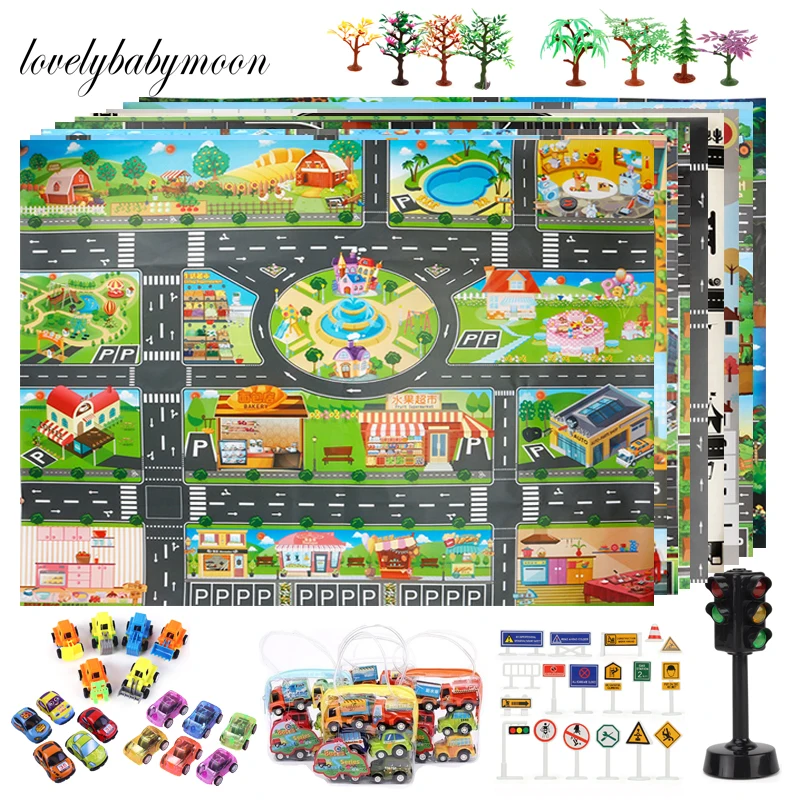 Дорожный Коврик для детей игровой коврик детская дорожная карта игрушки