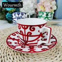 wourmth european style luxury coffee cup and saucer set high grade ceramic cappuccino afternoon tea cups porcelain drinkware