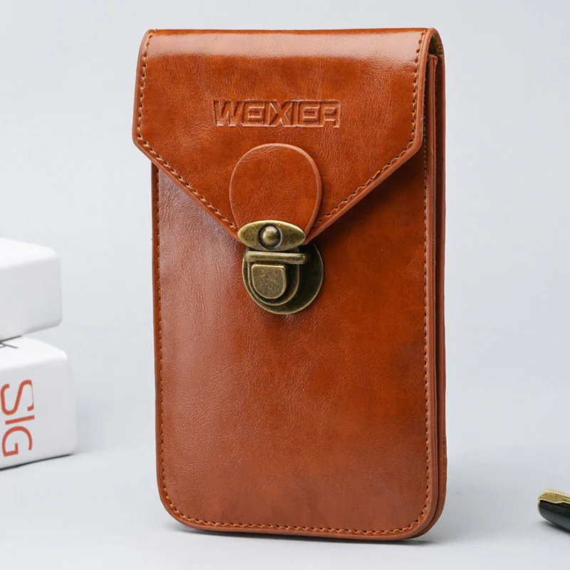 Мужская поясная сумка из искусственной кожи с несколькими отделениями |