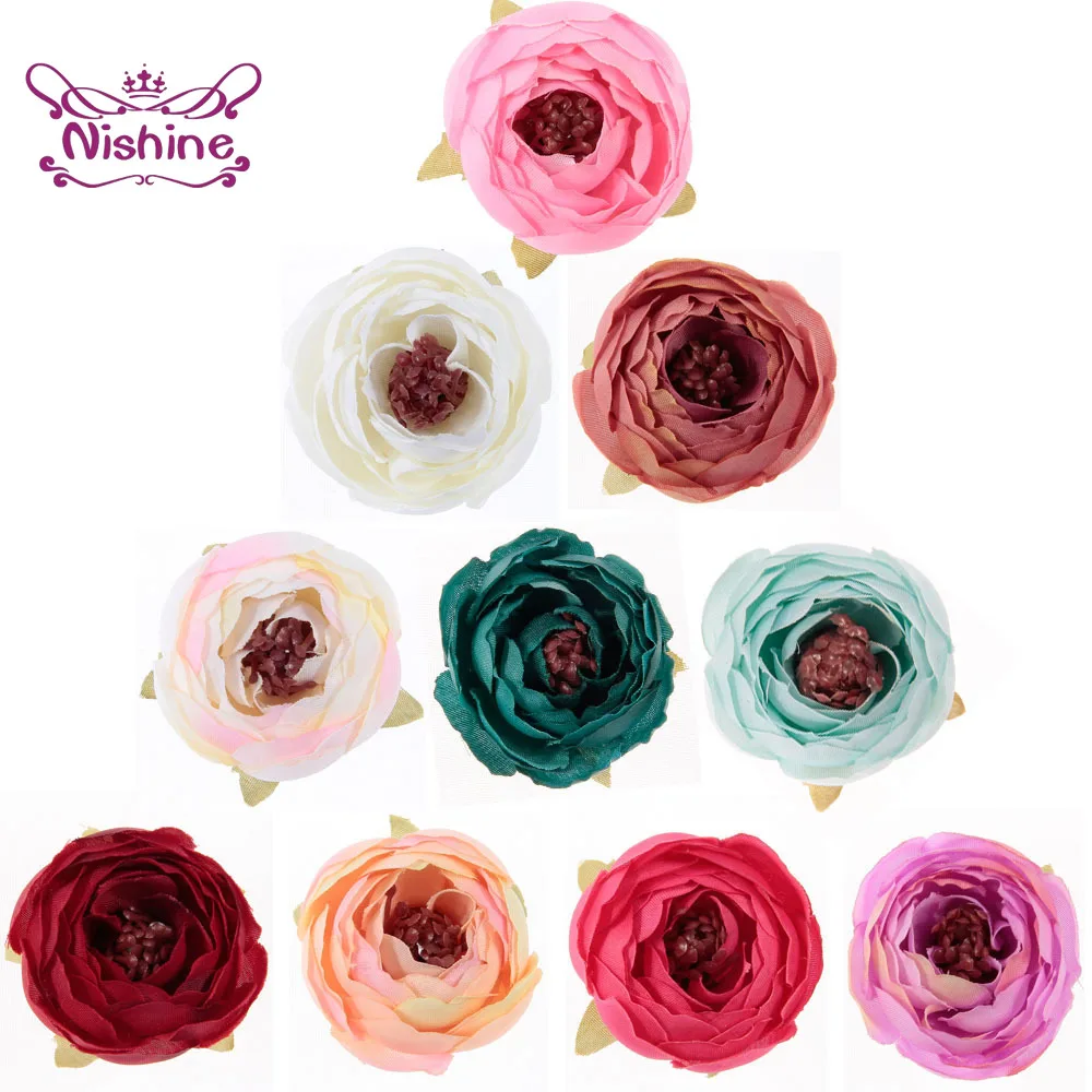 10pcs/lot Vintage Artificial Flowers Accessories for DIY Handmade Materials Wedding Car Home Party Decoration Photography Props |