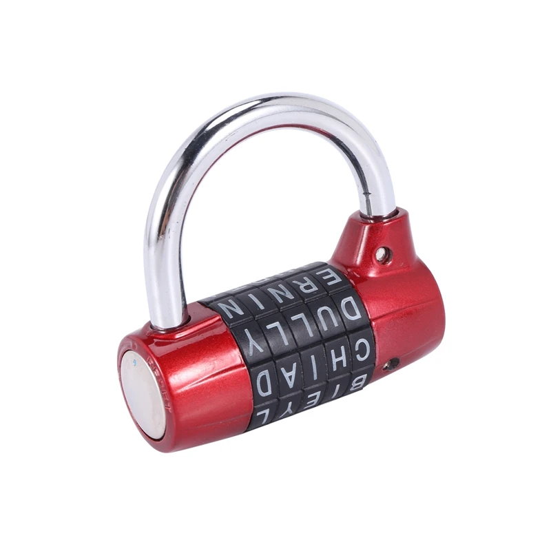 

New 5 Letter Zinc Alloy Combination Padlock Code Password Lock Door Cabinet Drawer Bike Motorcycle Student Locker Locks