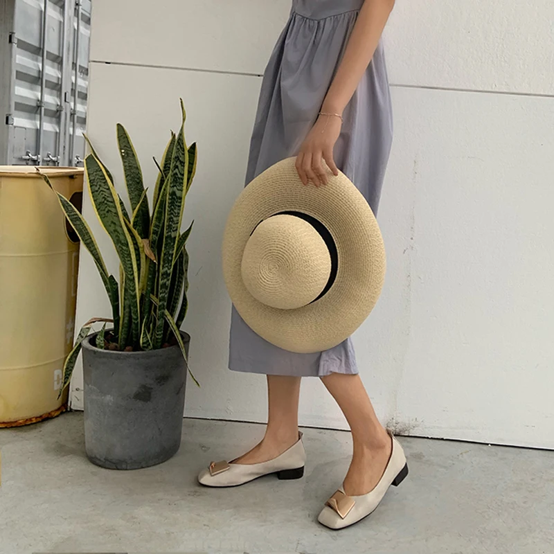 Шикарная обувь Женские повседневные Мокасины на среднем не сужающемся книзу