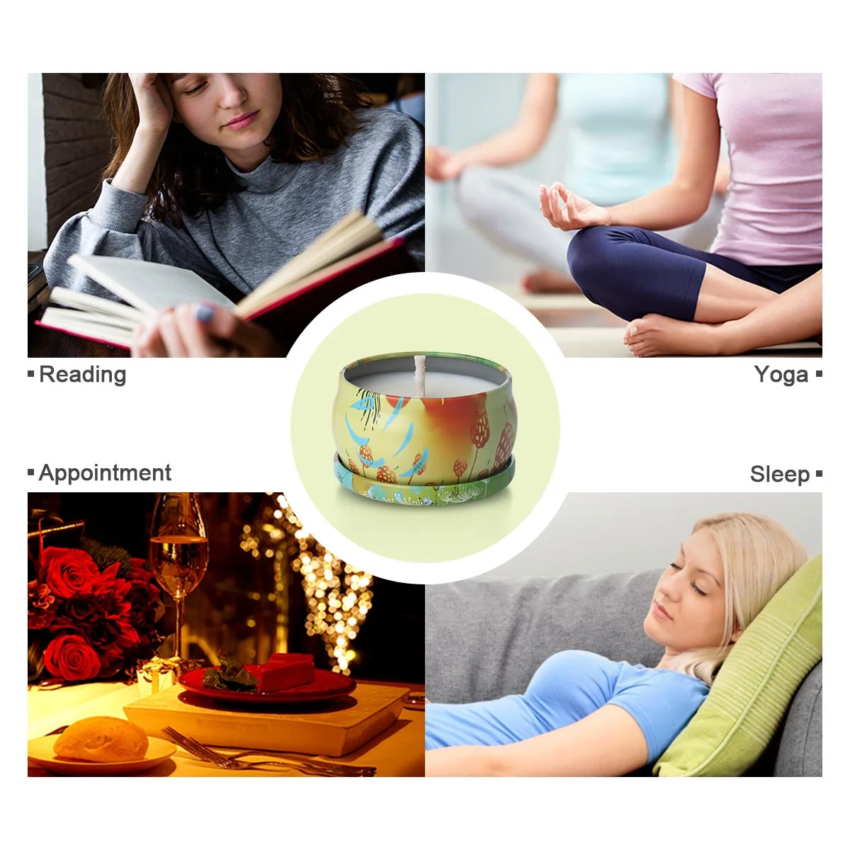 Ароматические Свечи Натуральный Соевый Воск Изысканная Подарочная коробка