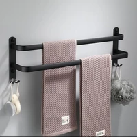wall mounted towel hanger 30 50 cm towel rack bathroom accessories black towel bar rail matte black towel holder