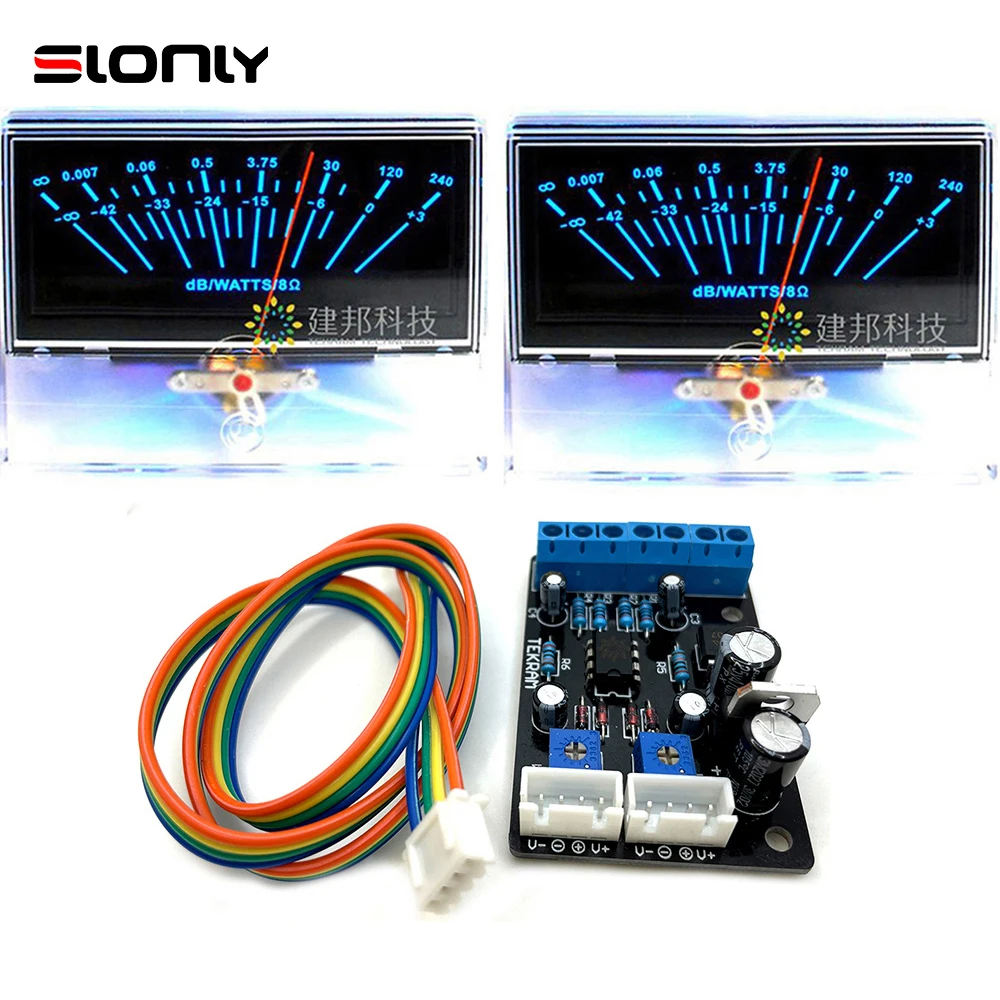 

2pcs P-97 VU Meters with 1pc Driver Board Tube Amplifier Preamp VU DB Power Peak Level Meter Sound Pressure Strap with Backlight
