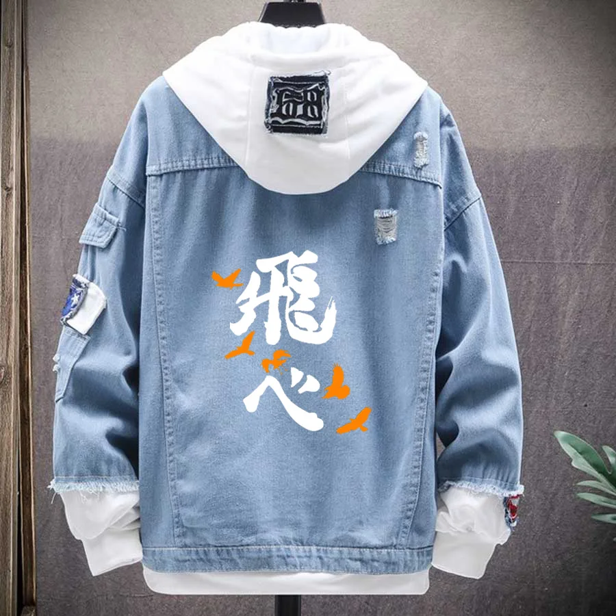 

Мужская джинсовая толстовка с капюшоном и круглым вырезом, в стиле хип-хоп